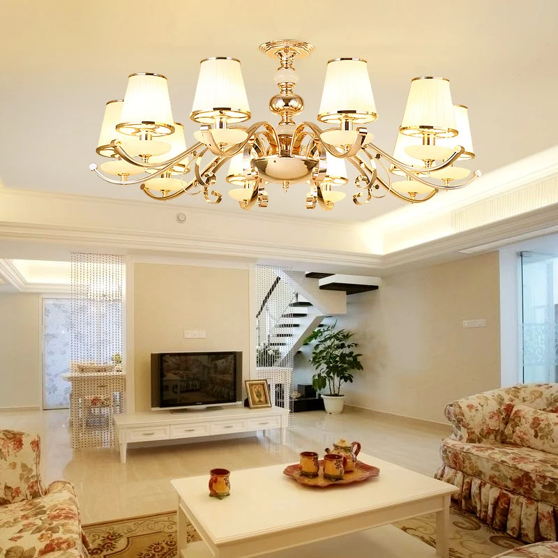 

Iron Arm Electroplated Bottom Luxury Crystal Chandelier Personality Fashion Atmosphere Hotel Living Room/Bedroom LED AC 110-240V
