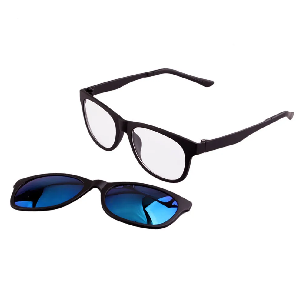 TOPSPORTS поляризационные мужские солнцезащитные очки с зажимом, оптическая оправа, очки для ночного видения, магнит на приводе, wo, Мужская близорукая рама, очки - Цвет: Polarized blue