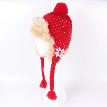 Difanni Muts Bomber Hoeden Mannen Vrouwen Thicken Balaclava katoen Bont Winter Oorklep Warm Houden Caps Russische Schedel Masker 141