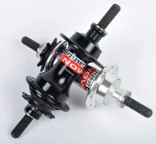 

NOVATEC F212SBT 20H FOLDING BIKE REAR HUB O.L.D. 110MM BMX BLACK RED SILVER 9T 10T