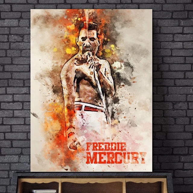 

Freddie Mercury Music Star Art Canvas Painting Poster Home Decor