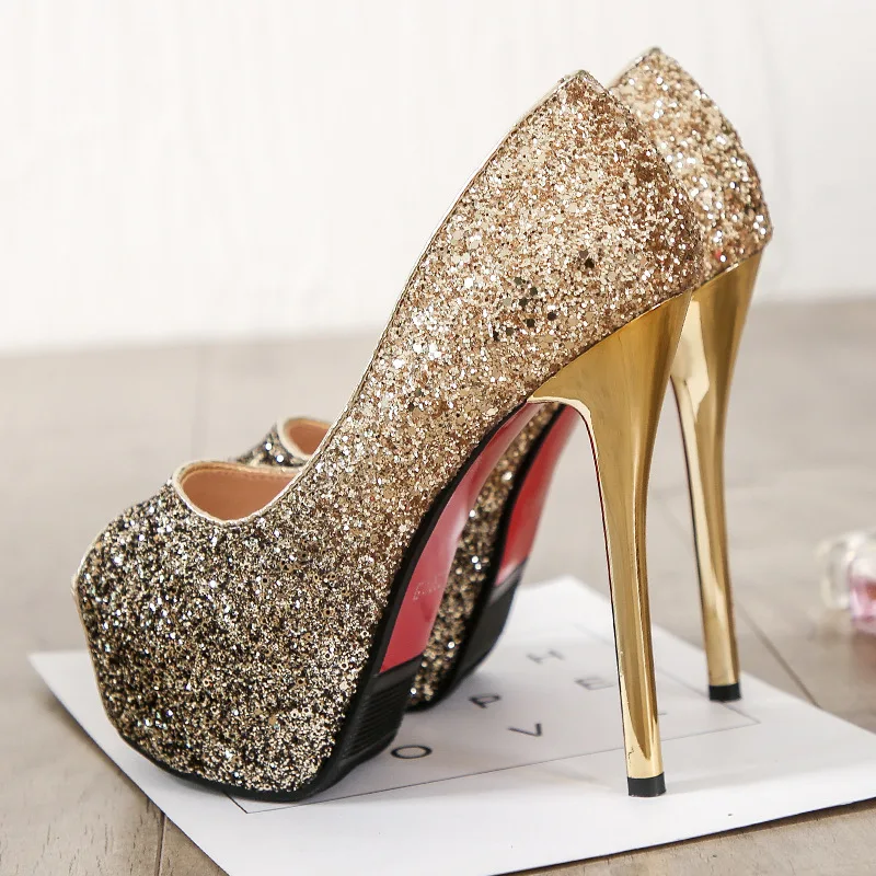 sequin stiletto heels