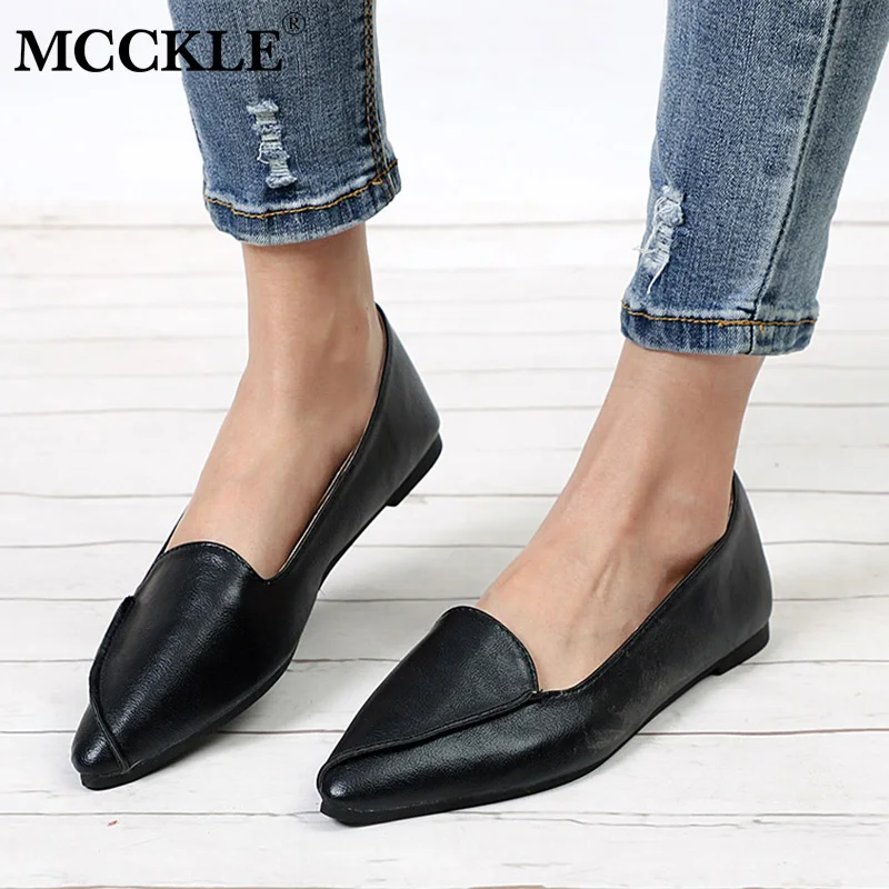 black low heel flats