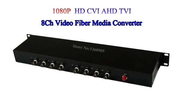 1080P HD CVI AHD TVI 8 Channel Video Fiber Optic Optical Media Converters - For 1080p 960p 720p AHD CVI TVI HD Cameras CCTV