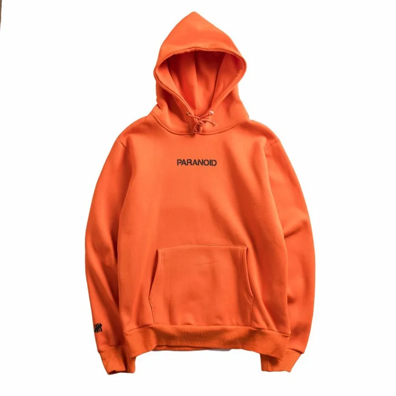 

Autumn Winter Men Hip Hop Hooded Coats Jacket Sweatshirts The Life Of Pablo Hoodies Sweatshirts Assc Letter Print Paranoid Hoody
