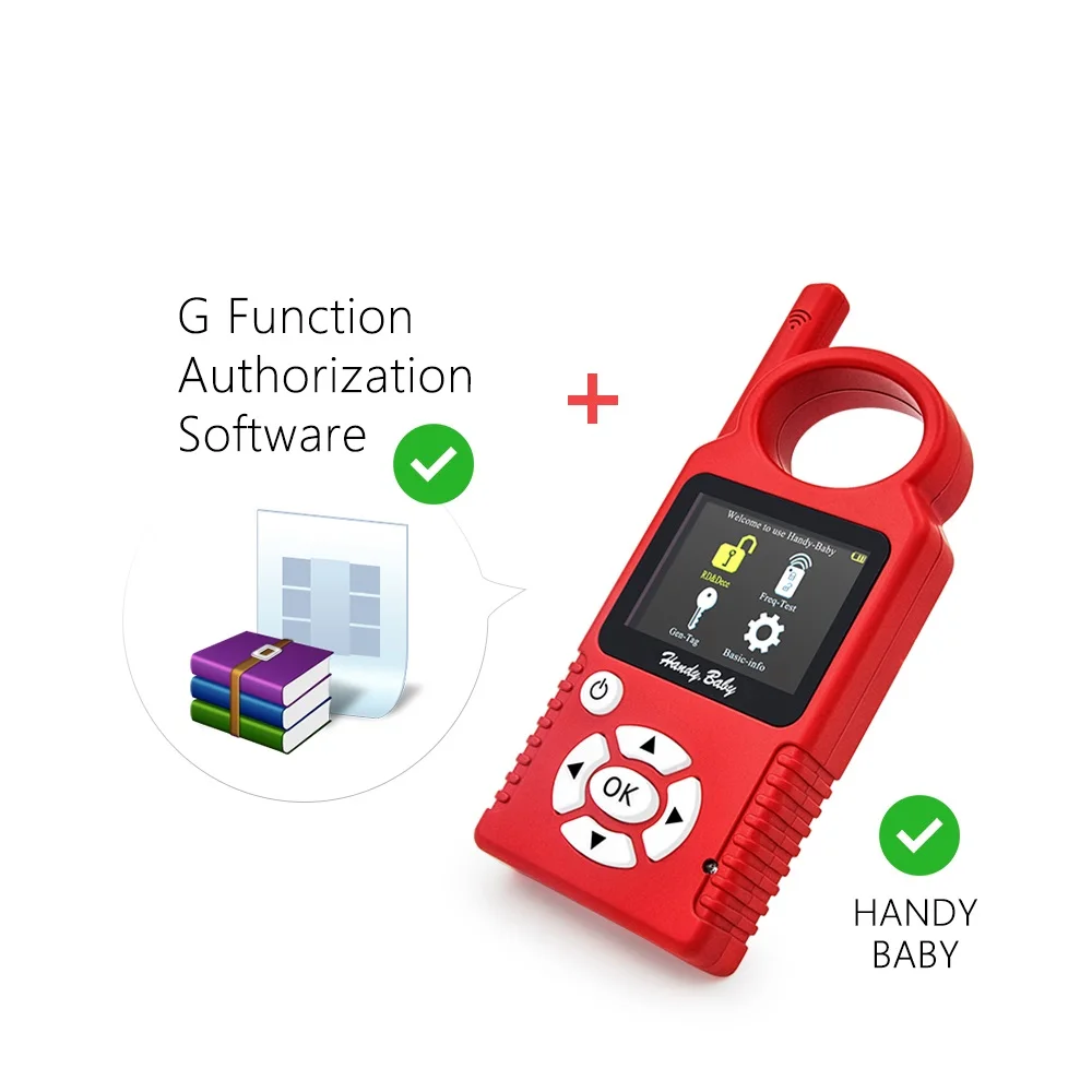 Free Shipping Handy Baby Hand-held Car Key Copy Auto Key Programmer for 4D/46/48 Chips Plus G Chip Copy Function Authorization