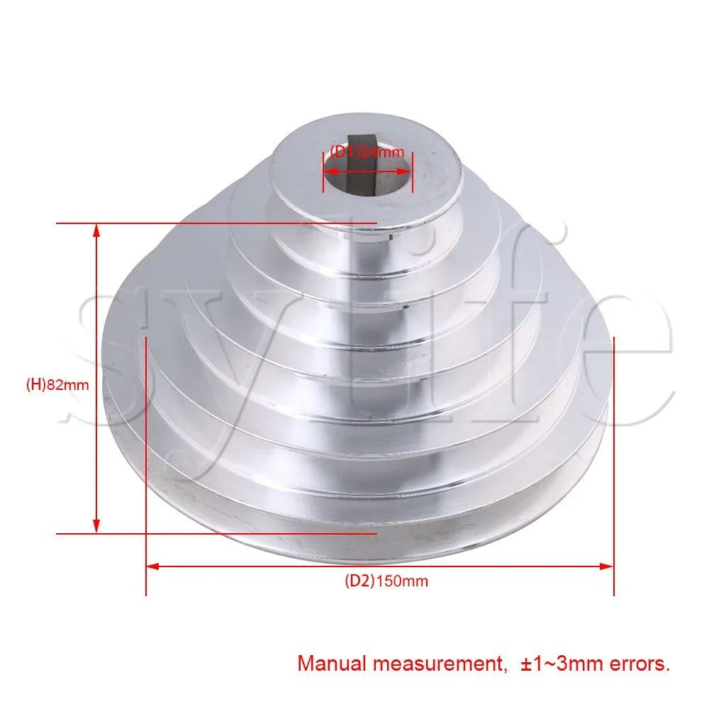 24 мм диаметр 54 мм-150 мм внешний диаметр Алюминий 5 Слот Тип v-образная пагода шкив 5 ступенчатый шкив ремень 12,7 мм ширина ленты