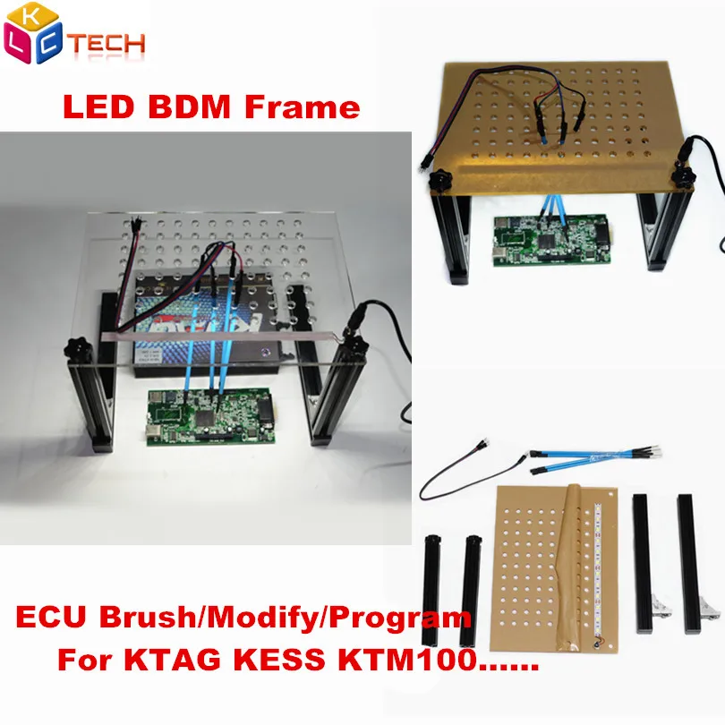 

ECU Programming NEW LED BDM FRAME 4pcs Probe Pen Arcylic Board Mesh Assistant Alu Alloy Stand Works DIMSPORT KTAG KESS FGTECH