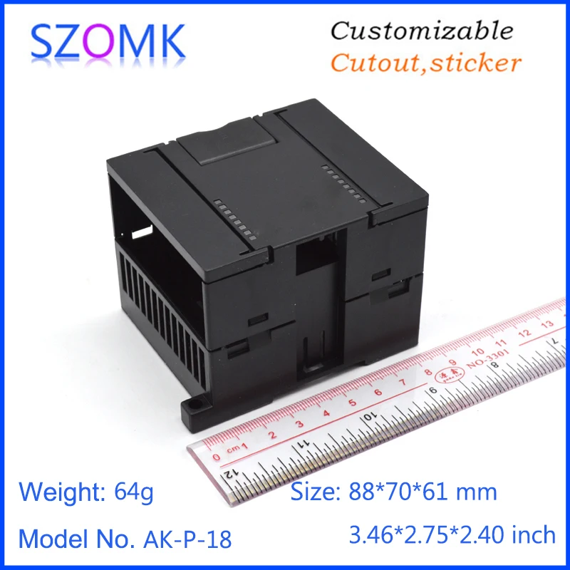 szomk plastic din rail enclosure electronics box PLC instruement plastic housing case plastic junction box (10)