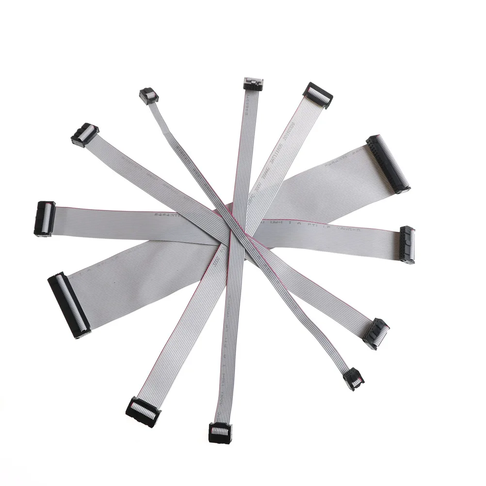 2.54mm Pitch 6P 10P 14P 16P 20P 40P IDC Flat Ribbon Cable 300mm ZY