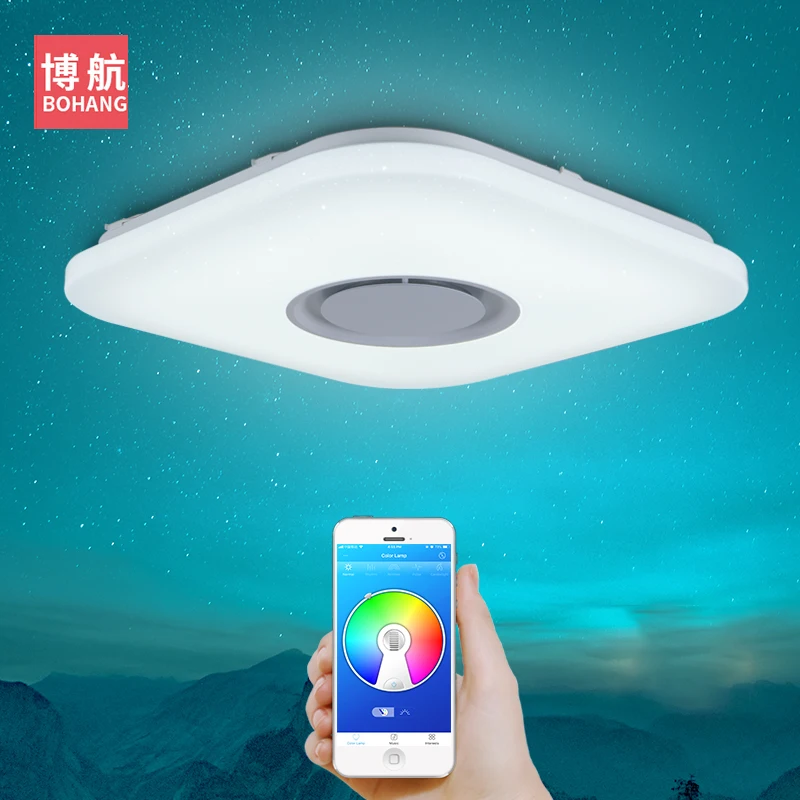 

Modern intelligent LED ceiling light, APP control Bluetooth speaker RGB dimmable 24W/36W living room bedroom lighting 110V/220V