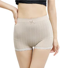 Женские безопасные штаны размера плюс, прочное растягивающееся нижнее белье, Короткие штаны трусы боксеры, сексуальные кружевные дышащие безопасные штаны, шорты