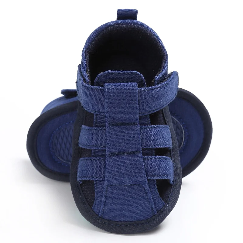 Летние детские сандалии; обувь для новорожденных; дышащая обувь для мальчика; модные хлопковые сандалии для маленьких девочек