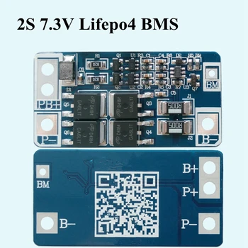

5pcs LIfepo4 2S BMS 10A 8A Battery PCB Protection Board with Balance Function for 3.2v 32650 26650 7.3v LFP Life Cells Pouch Bag
