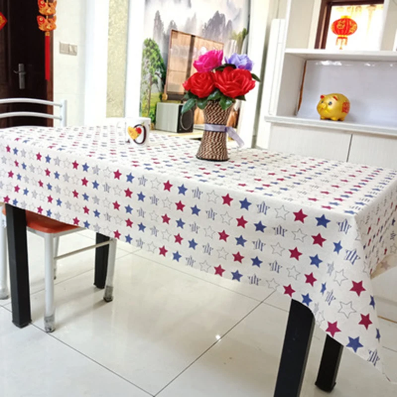 

Plaid decorative linen table printing waterproof and oilproof thick rectangular wedding tablecloth coffee table cloth