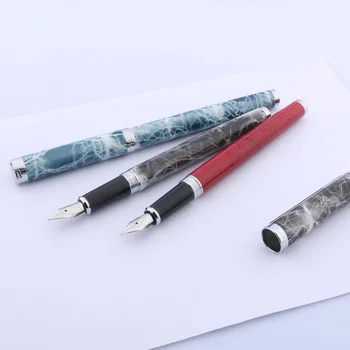 

High quality jinhao new silver classic metal blue marble gray gift M fountain pen
