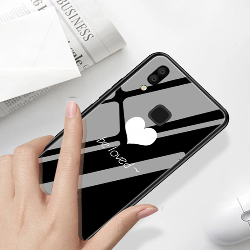 Милый мультфильм закаленное Стекло ЧЕХОЛ ДЛЯ vivo X21 защитных чехлов чехла для в