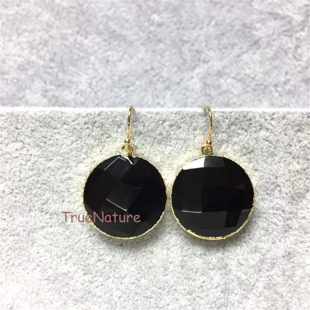 Gold Plating Faceted Round Shape Earring  ER5355_5