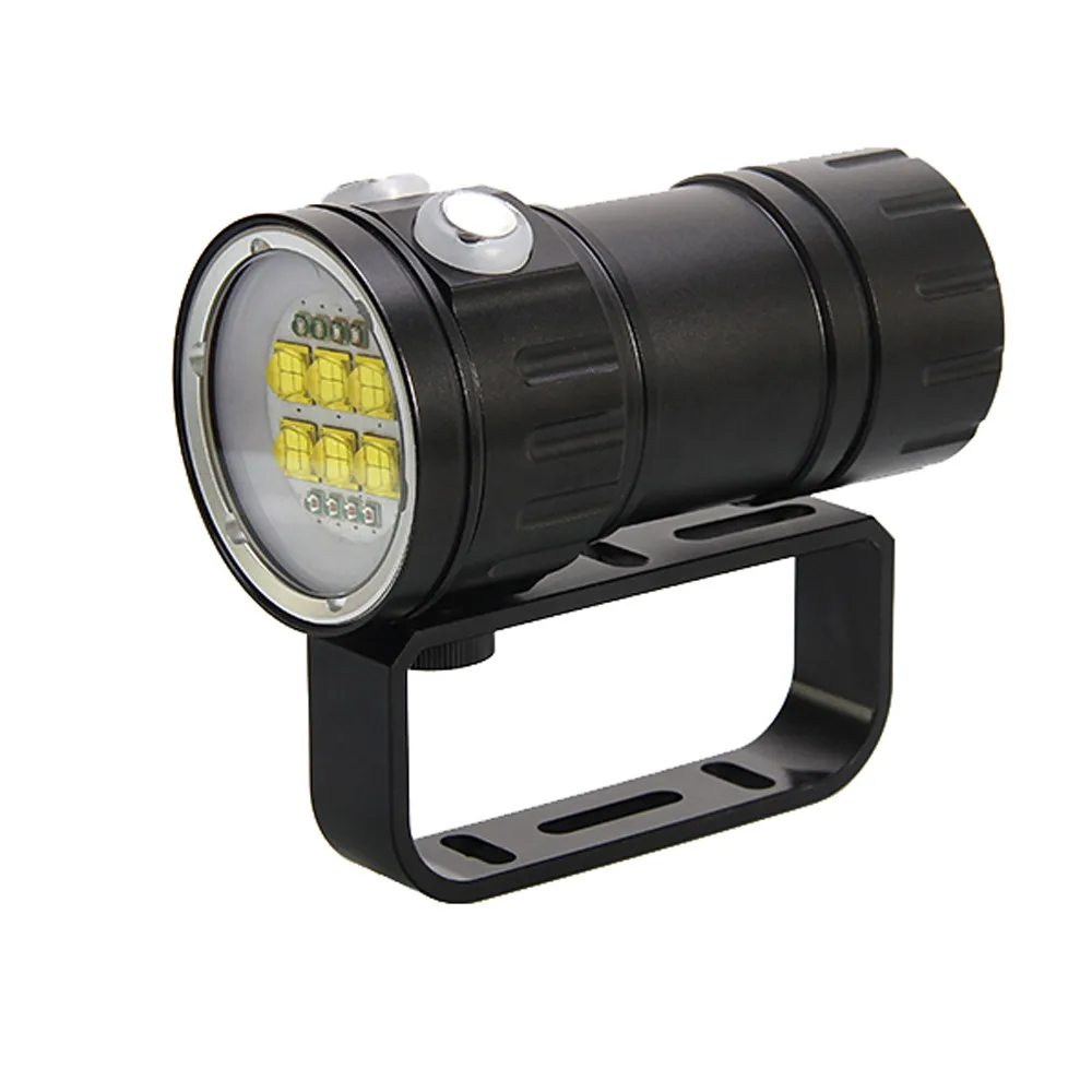 

80m LED Diving Flashlight Photography Light Underwater IPX8 Waterproof Torch Lamp Aluminum Alloy Not Reachargable #5J25