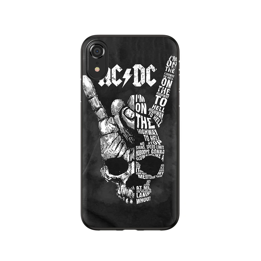 Ac dc acdc ТПУ Мягкий силиконовый чехол-накладка для Apple iPhone 5 5S SE 6 6S 7 8 Plus X XR XS 11 Pro Max - Цвет: B9