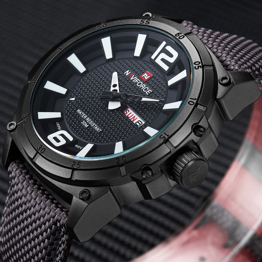 Лидирующий бренд мужские военные часы водонепроницаемые холщовые кварцевые