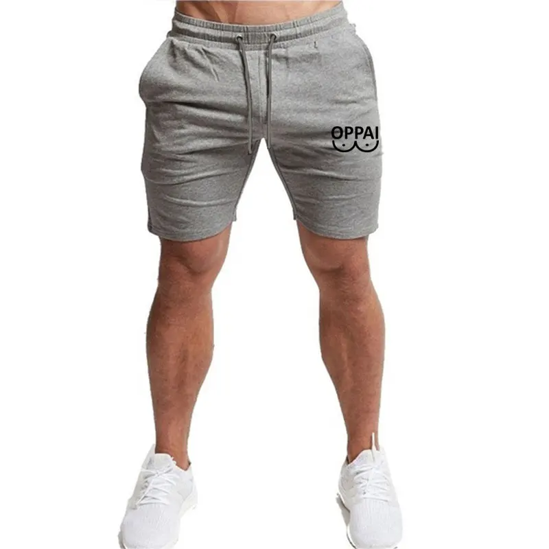 New OPPAI Printed Men Casual Shorts Pants Cotton Running Gym Shorts Summer Sports Shorts
