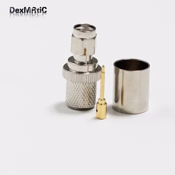 

1PC New SMA Male Plug Connector Crimp With For RG8 RG213 LMR400 Straight Nickelplated Wholesale