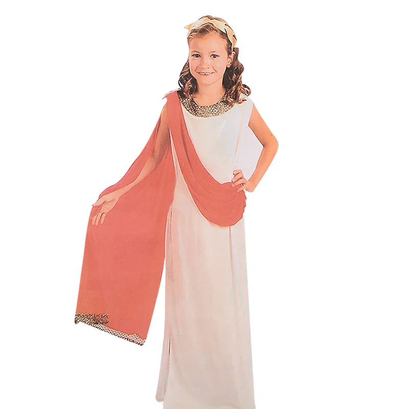 

Fancy Dress Costumes Dress Girl Party Cosplay Wear Greek Goddess Princess Kids Halloween Party Costumes