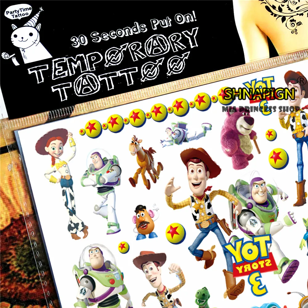 SHNAPIGN قصة لعبة وودي الطنين الطفل المؤقتة الوشم هيئة الفن فلاش لصاقات وشم 17*10 سنتيمتر للماء الحناء تصفيف ملصق SHNAPIGN قصة لعبة وودي الطنين الطفل المؤقتة الوشم هيئة الفن فلاش لصاقات وشم 17*10 سنتيمتر للماء الحناء تصفيف ملصق