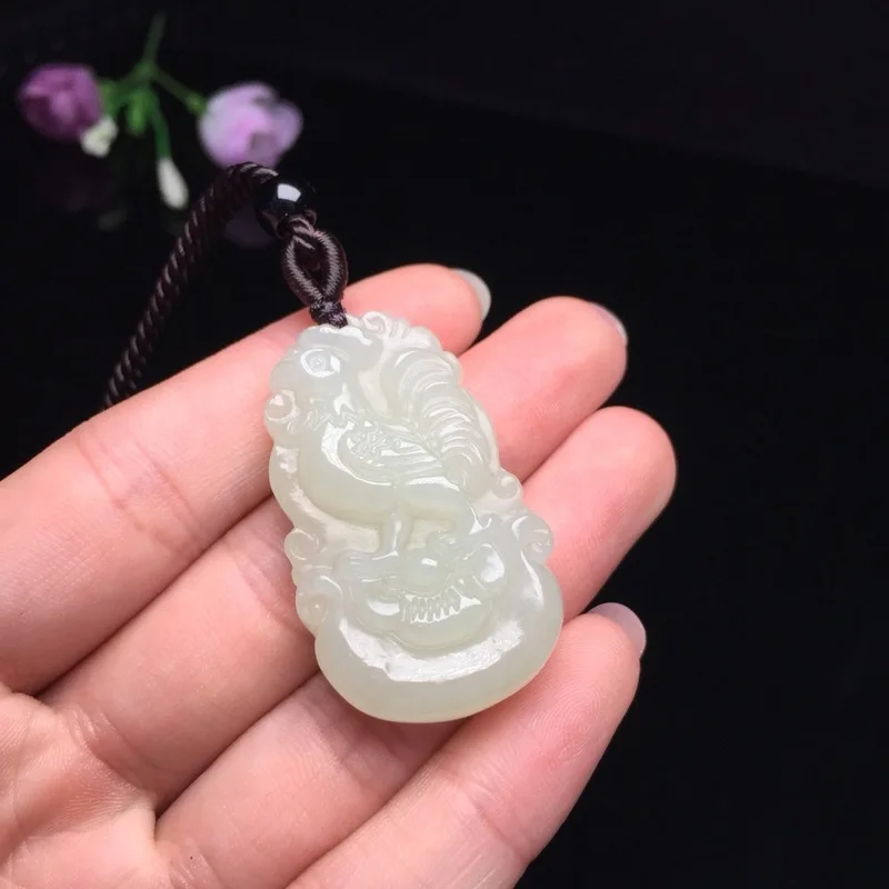 

2019 Popsocket Druzy Warranties And Certificates Attached To The Necklace Pendant Of Twelve Zodiac Chickens Of Hetian Yubaiyu