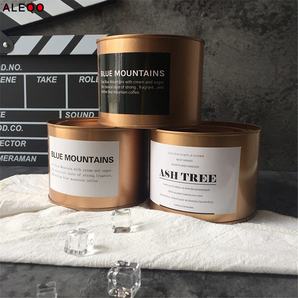 

Minimalist Metal Gold Iron Storage Jar Tank Scandinavian Elegant Luxury Sundries Organizer Desk Storage Tea Coffee Tin for Home