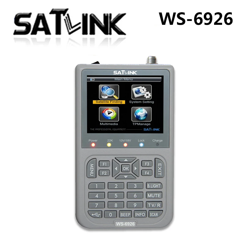 SZ Original Satellite satlink ws-6926 signal search meter 6926 3.5 Inch TFT LCD Screen Display fully DVB-S/DVB-S2 finder tv -65 SZ Original Satellite satlink ws-6926 signal search meter 6926 3.5 Inch TFT LCD Screen Display fully DVB-S/DVB-S2 finder tv -65