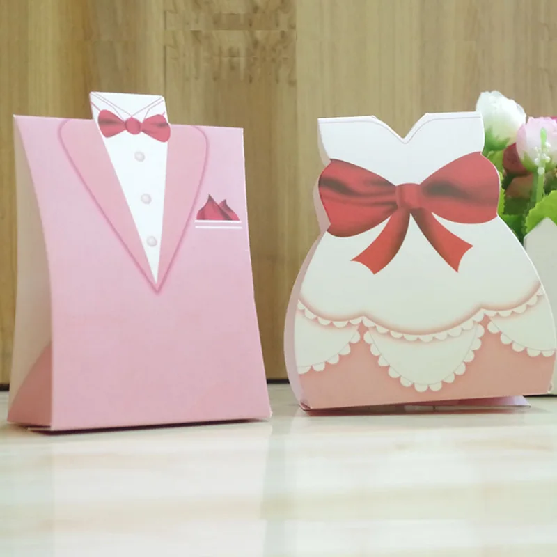 Hot! 100pc/lot Wedding Candy Box, Creative Suit Dress Bride Groom Sweet Bag As Wedding Favors, Wedding Gift For Guests Hot! 100pc/lot Wedding Candy Box, Creative Suit Dress Bride Groom Sweet Bag As Wedding Favors, Wedding Gift For Guests
