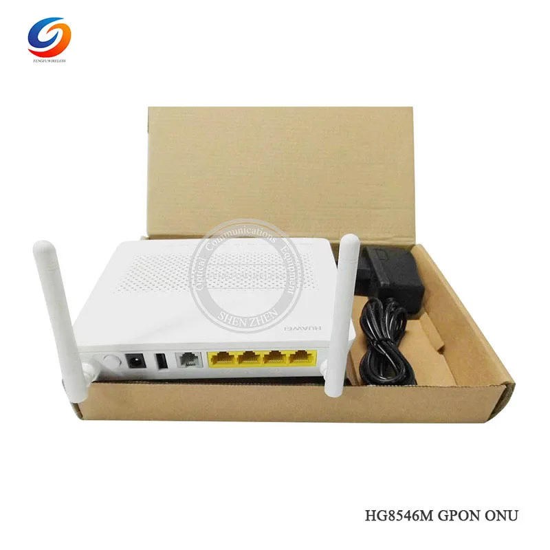 1 шт. английское программное обеспечение Хуа Вэй HG8546M Gpon WiFi Ont onu 1GE+ 3FE+ 1USB+ WiFi модем с адаптером ЕС