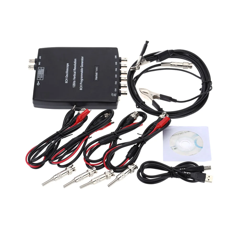 

Hantek USB 8CH 2.4MSa/s oscilloscope Automotive diagnostic-tool DAQ Programmable Generator Vehicle Testing 1008C Oscilloscopio