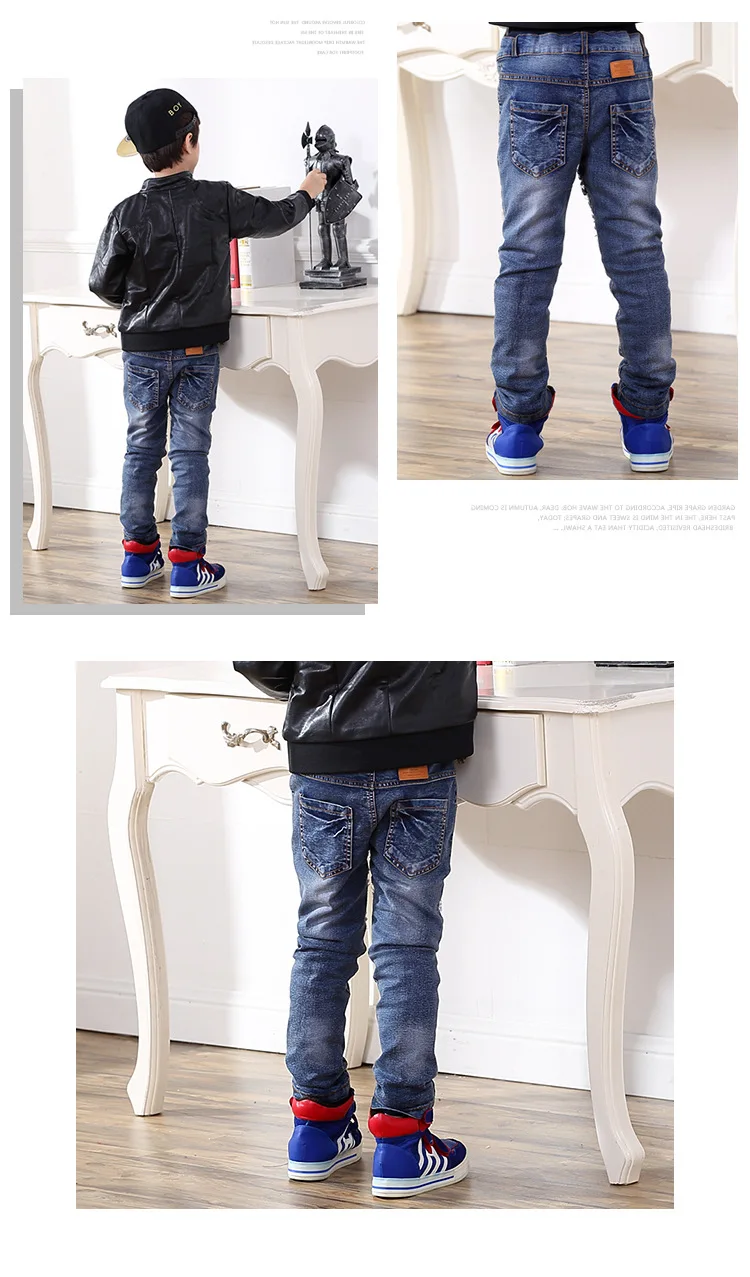 Детские утепленные флисовые джинсы для мальчиков; Прямые джинсы с эластичной резинкой на талии; теплые джинсовые штаны; модные брюки высокого качества