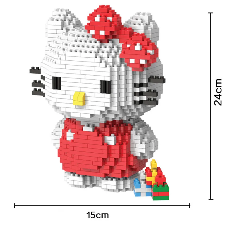 Большой размер My Melody Kitty Сделай Сам-Сборка строительные блоки игрушки игра