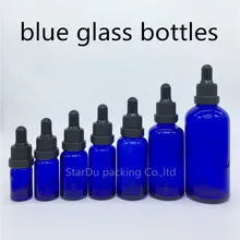5 мл 10 мл 15 мл 20 мл 30 мл 50 мл 100 мл синий стеклянный флакон с пипеткой, синяя стеклянная бутылка эфирного масла с контроль вскрытия 10 шт./партия