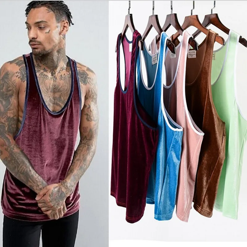 New arrival men vlevet tank tops summer vintage oversized sleeveless t