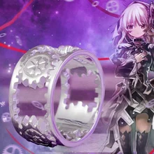 Аниме заводная планета ваш раб рюзу Шестерня аниме кольцо из стерлингового серебра 925 ожерелье подарок