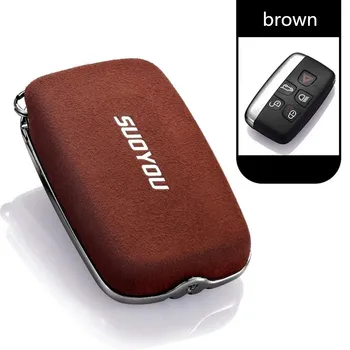

Car Key Case Cover Genuine Leather+ Galvanized Alloy for Land Rover Key Ranger Rover Sport Range Rover LR4 Evoque