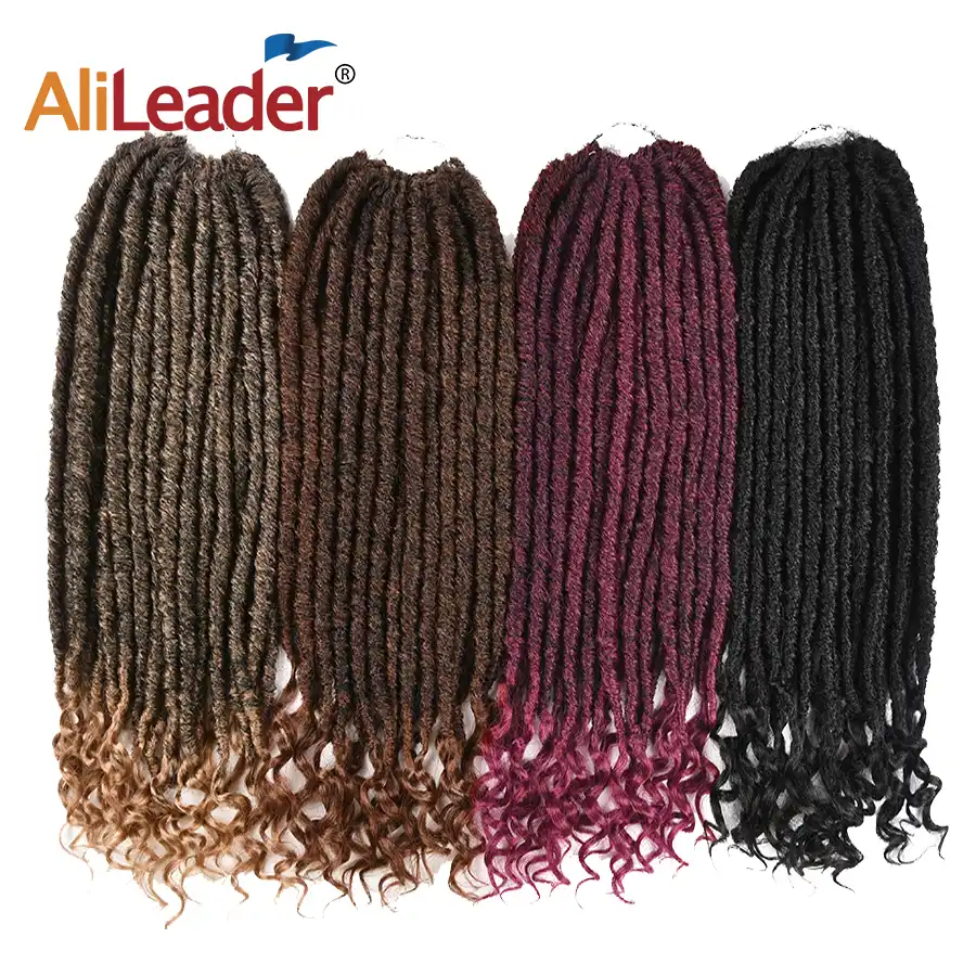 Alileader 16 Straight Goddess Faux Locs Crochet Hair Braids Faux