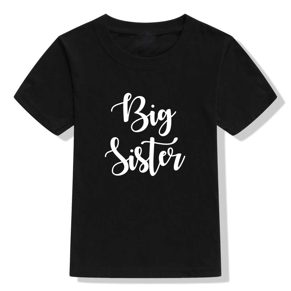 Im The Lil Bro and Big Sister/ г. Повседневные детские футболки одинаковые комплекты для семьи, футболки Летние футболки с короткими рукавами - Цвет: 47A5-KSTBK-