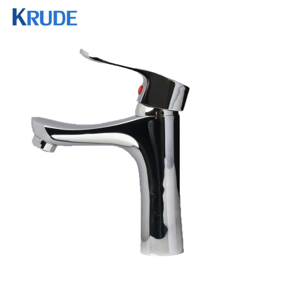 

Modern Single Handle Stainless Steel Faucet Bathroom Lavatory Faucet Hot and Cold Faucet Chrome Finish