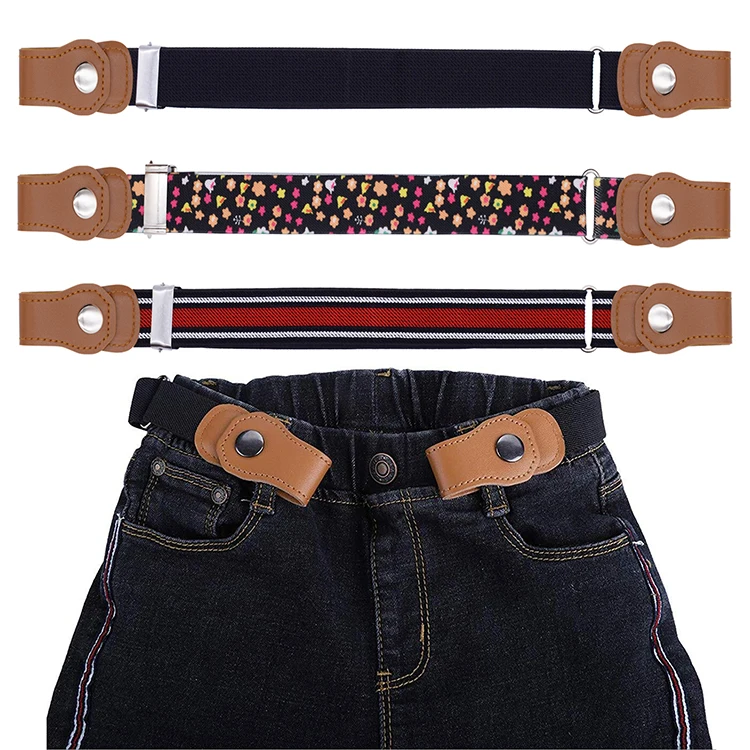 20 Styles Buckle-Free Waist Belt For Jeans Pants,No Buckle Stretch Elastic Waist Belt For Women/Men,No Hassle Belt DropShipping black leather belt
