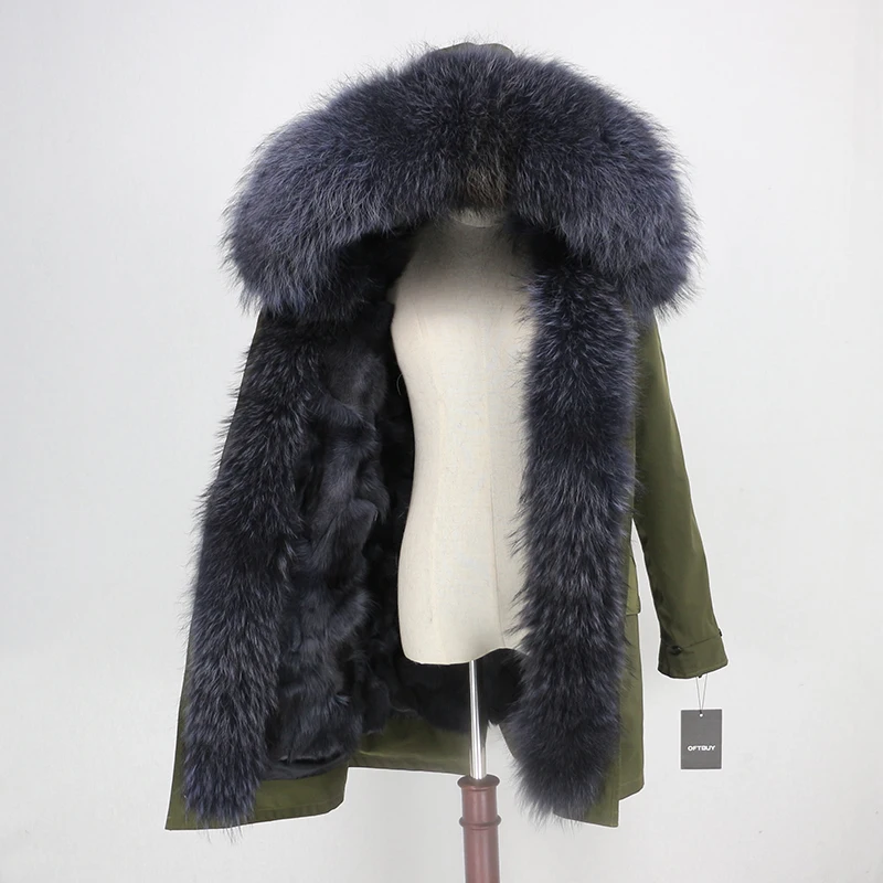Пальто с натуральным мехом, водонепроницаемая верхняя одежда, зимняя куртка, Женская длинная парка, Лисий мех, Толстая теплая Съемная уличная одежда, роскошная