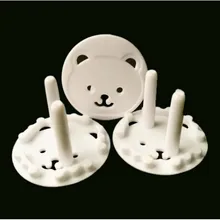 Мультфильм 4 шт медведь двухфазный продукт безопасности детей Электрическая безопасность Евро Американский стандарт заглушка для розетки крышка