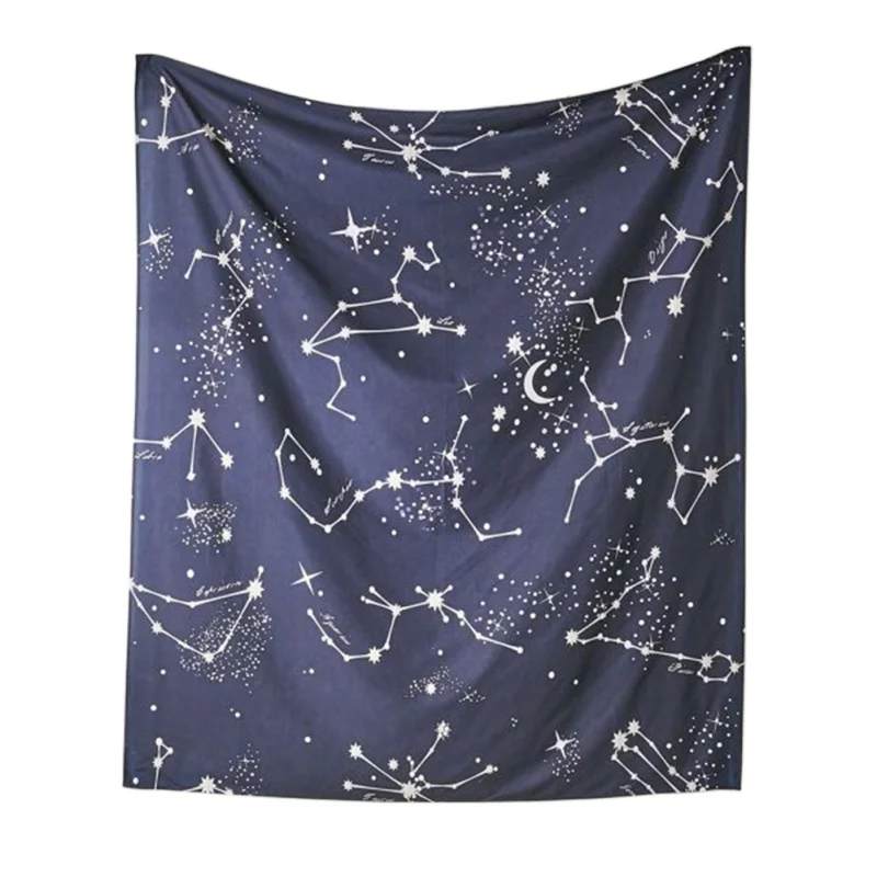 

130x150cm Indian Style Tapestry Summer Beach Towel Star Map Cup Pattern for Living Room Sleeping Room Hanging Wall Decoration