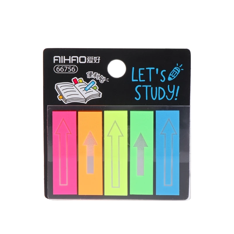 Флуоресцентная прозрачная наклейка Memo Flags Post It Bookmark Index Pad Tab Sticky Notes - Цвет: 66756