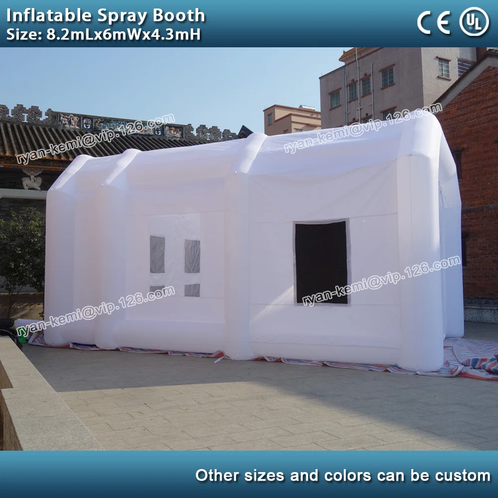 8.2mLx6mWx4.3mH mobile inflatable paint cabin